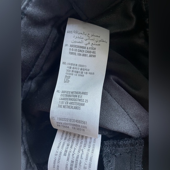 Abercrombie Fitch Faux Leather Women Skinny Pants Size 25 - Picture 8 of 10